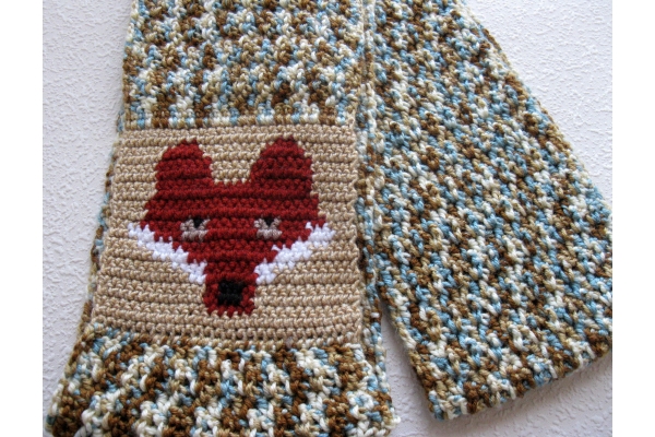 folded fox scarf