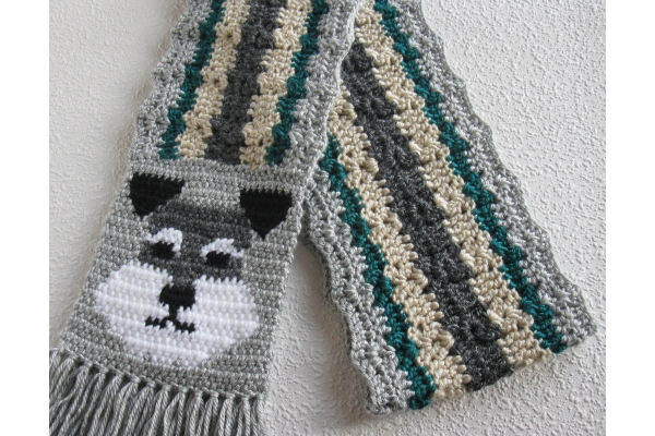 folded dog scarf