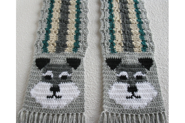 striped dog scarf