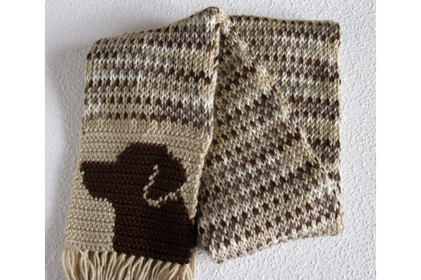 fair isle dog scarf