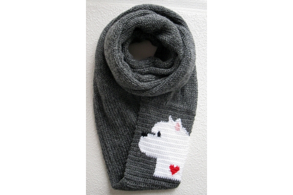 westie cowl scarf