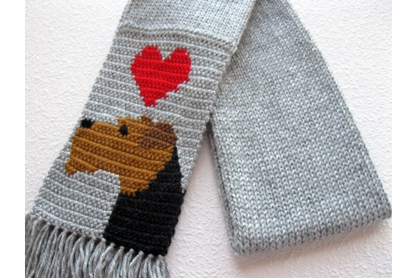 folded dog scarf