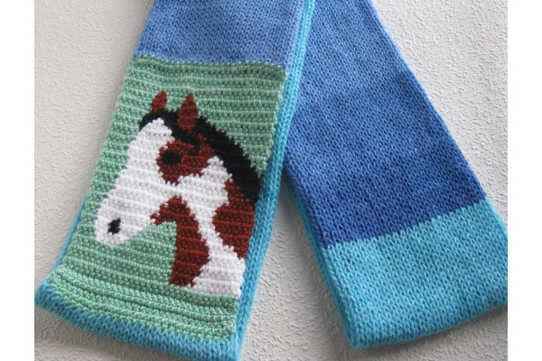 folded horse scarf