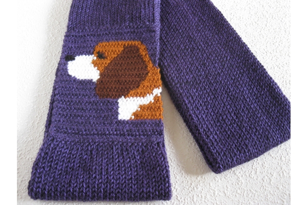 purple beagle scarf