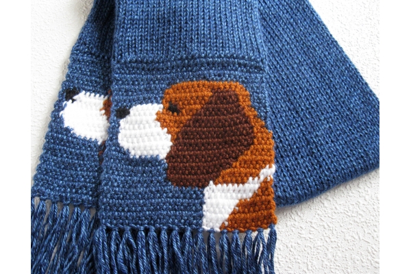 royal blue dog scarf