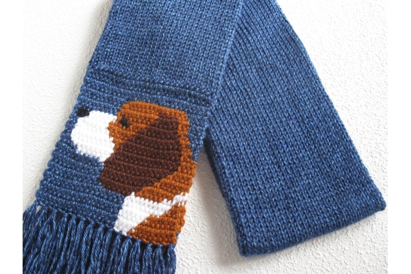 folded beagle scarf