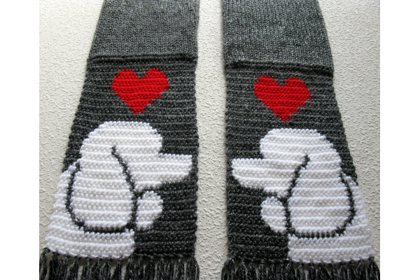 gray poodle scarf