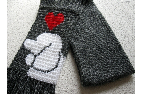 folded poodle scarf