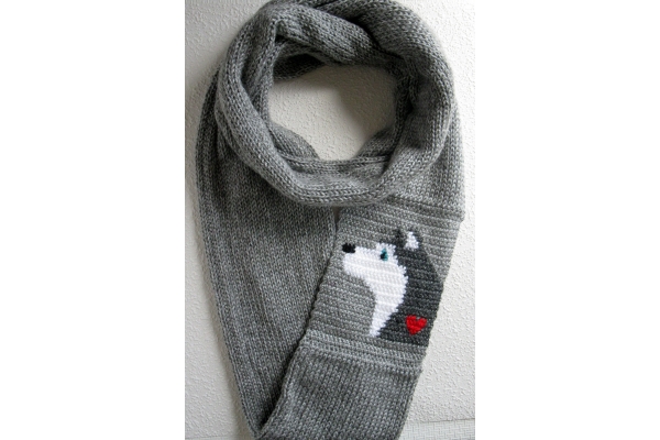 Husky dog scarf