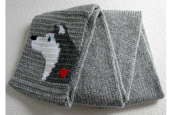 gray husky scarf