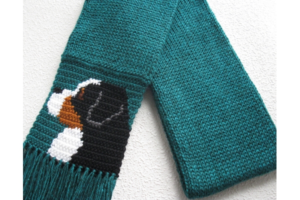 folded dog scarf
