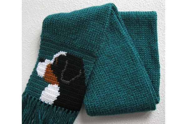 full view mountain dog scarf
