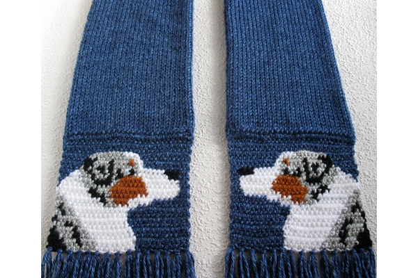 royal blue dog scarf