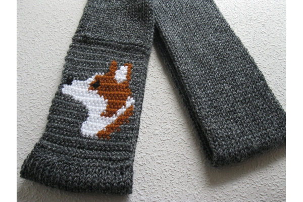 folded corgi scarf