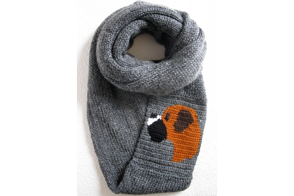 charcoal dog scarf