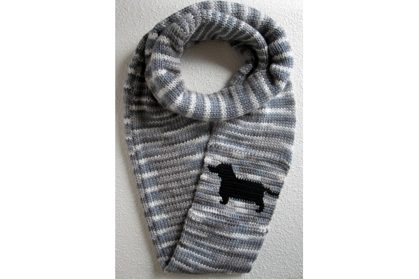 striped dog scarf