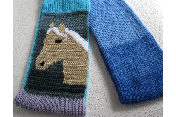 folded horse scarf