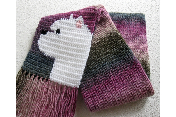 purple dog scarf by hooknsaw