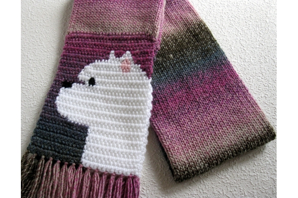 folded westie scarf