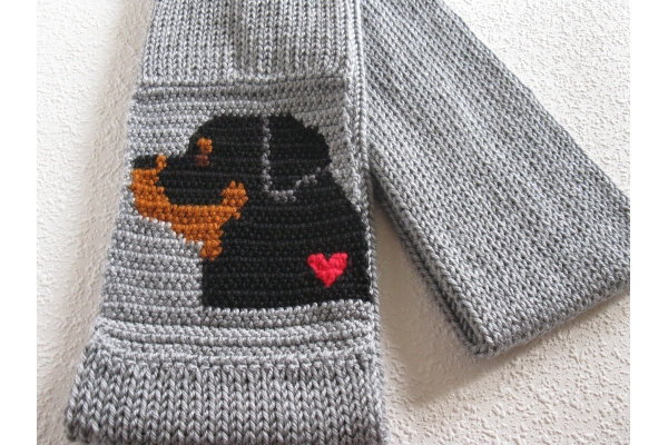 folded dog scarf