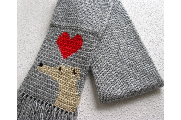 folded dog scarf