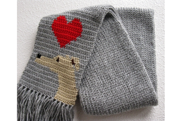 gray greyhound scarf