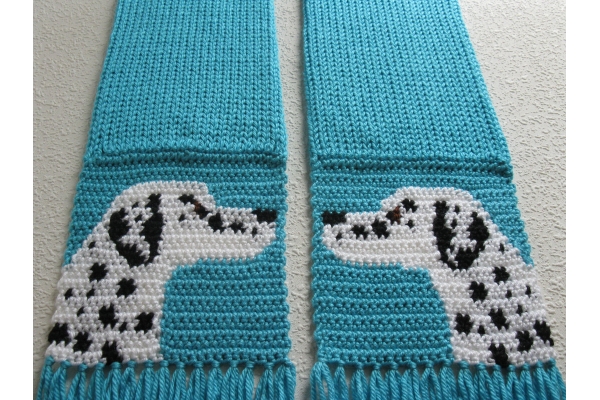 turquoise dog scarf