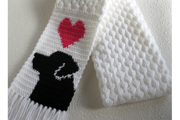 folded dog scarf