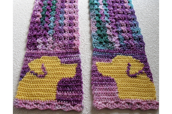 crochet dog scarf
