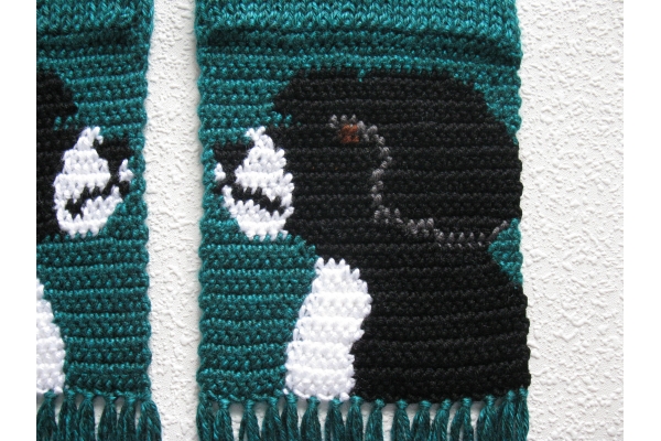close up dog scarf