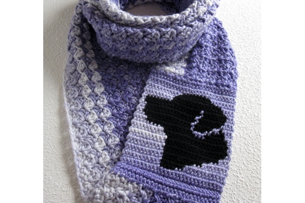 Purple stripes scarf