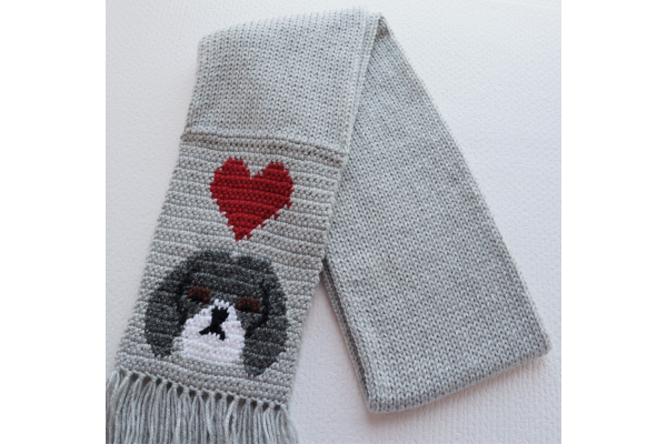 folded dog scarf
