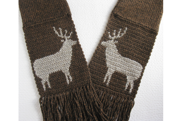 deer knit scarf