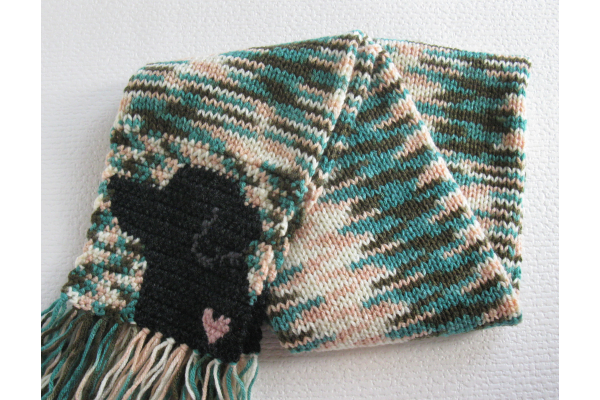 folded dog scarf