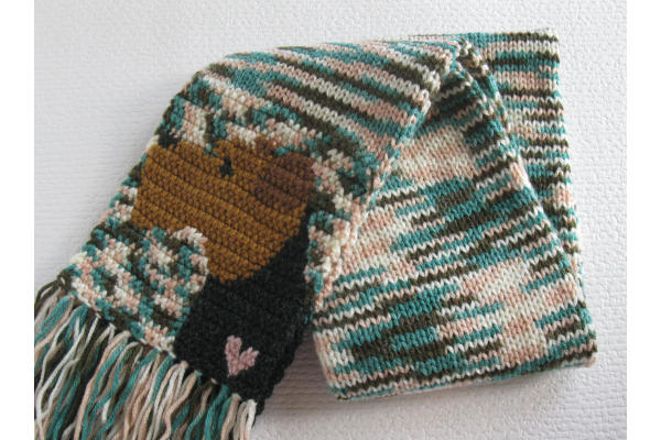 folded dog scarf