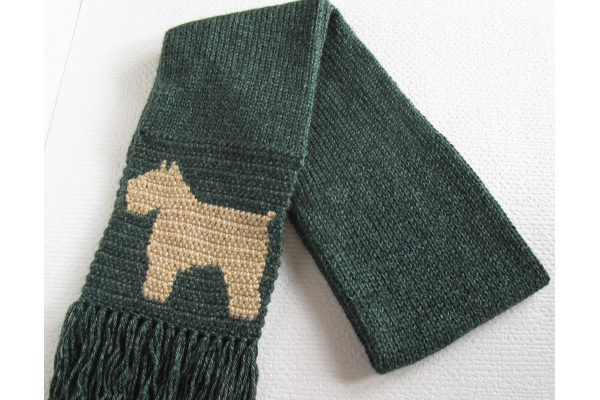 folded dog scarf
