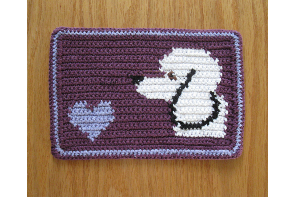 purple poodle coaster pattern