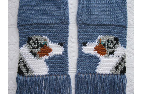 back side of scarf