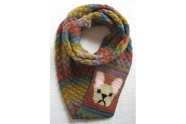 French bulldog infinity scarf