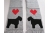 dog and hearts scarf