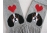 Spaniel dogs and hearts scarf