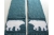 blue knit polar bear scarf