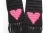 black and pink hearts scarf