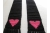 black scarf pink hearts