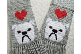 cute bulldog scarf