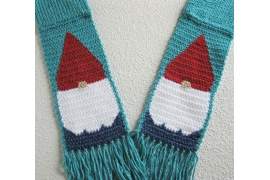 turquoise gnome scarf