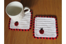 ladybug coasters