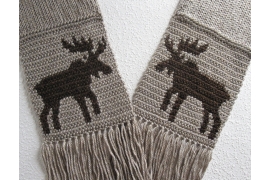 burlap moose scarf