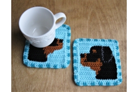 rottie dog coasters