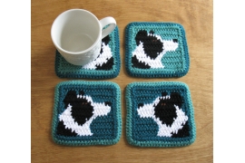 Border collie coasters